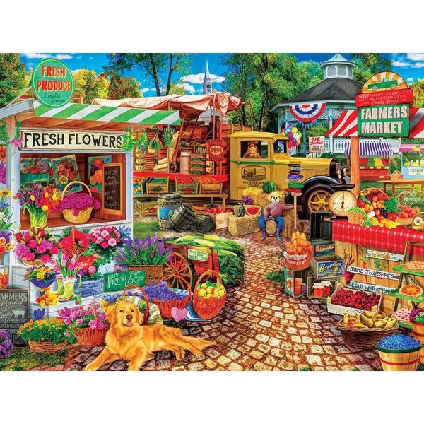 The Mountain Valley® Spring Water Master Pieces 31996 Farmers Market Sale on The Square Puzzle - 750 Piece 31996